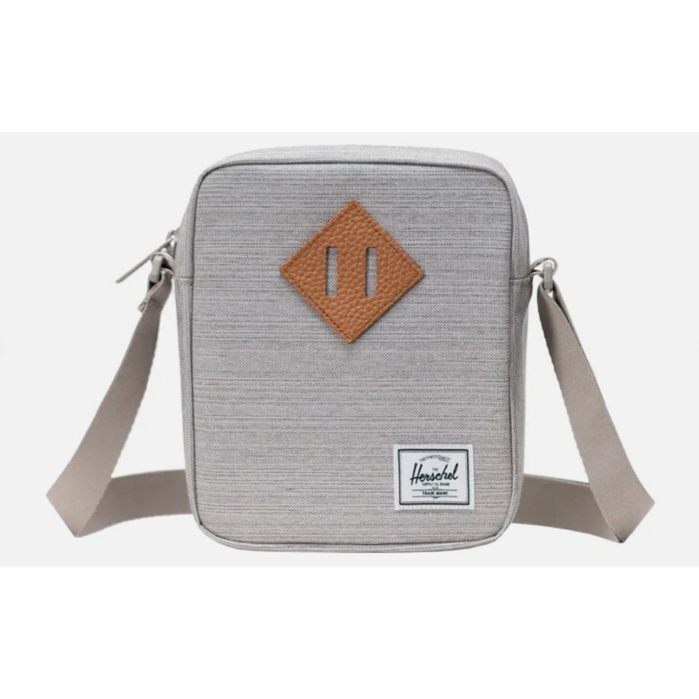 Herschel Supply Co. Crossbody Bag‎ Grey Heathered Adjustable Strap Square Logo